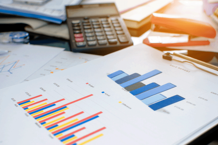 Picture of graphs to portray economics